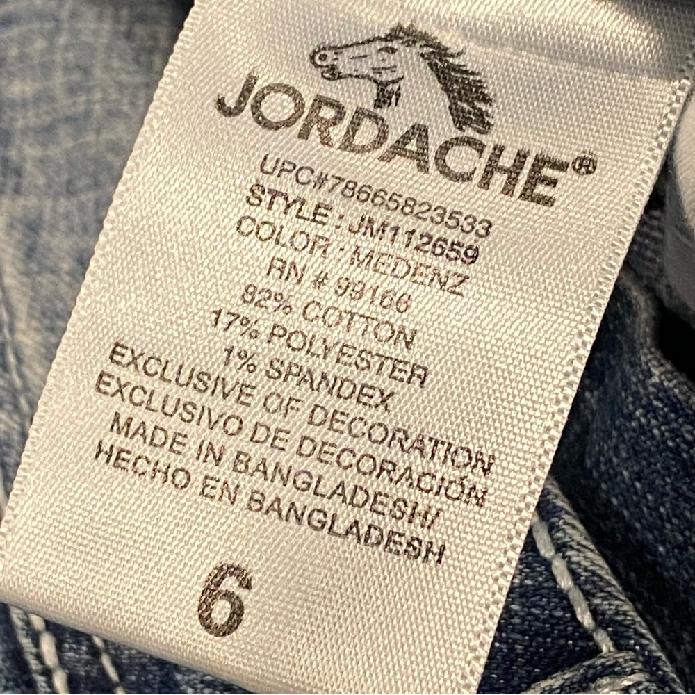 Jordache Jeans Skinny Cropped Women’s Size 6 MediumWash Denim Cuffed Hem Stretch - Picture 5 of 11